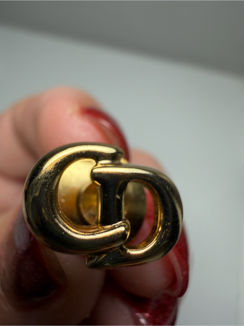 Dior Gold-tone Interlocking CD Tie Pin